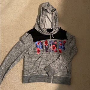 Pink zip up hoodie